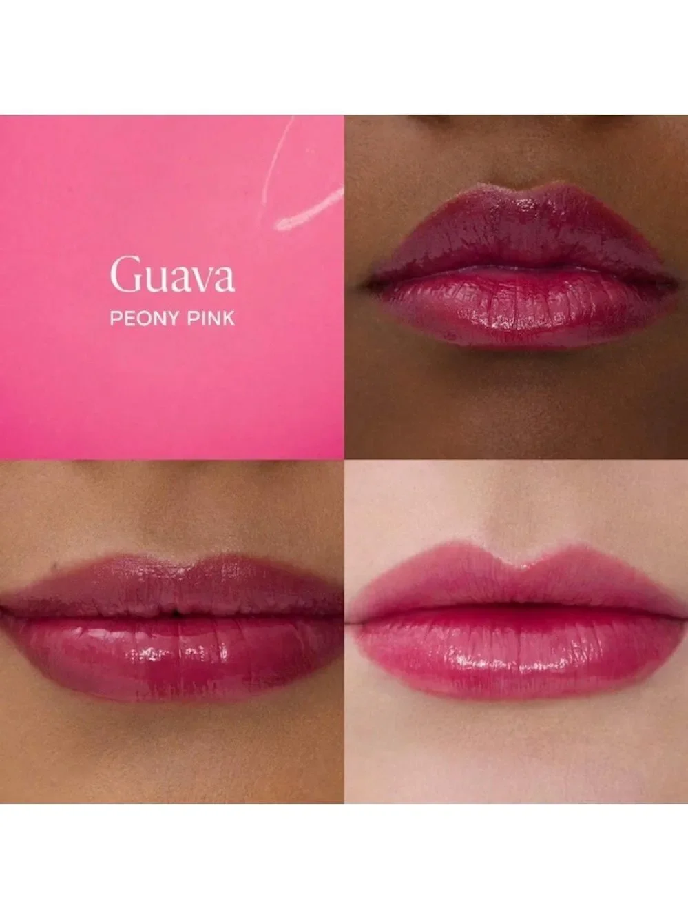 NIB Kulfi Lassi Lips Staining Long-Lasting Moisturizing Lip Oil Guava/Peony Pink